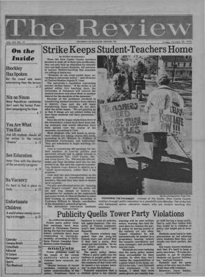 Strike Keeps Student-Teachers Home by EILEEN STUDNICKY Inside When the New Castle County Teachers
