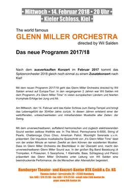 GLENN MILLER ORCHESTRA Directed by Wil Salden