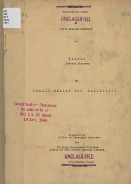 Civil Affairs Handbook on France