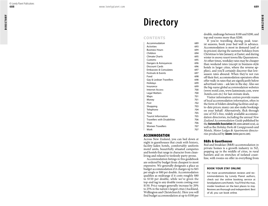 DIRECTORY © Lonelyplanetpublications 688