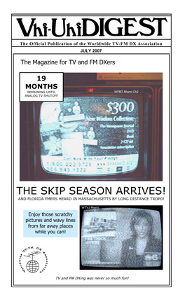 THE SKIP SEASON ARRIVES! and FLORIDA FMERS HEARD in MASSACHUSETTS by LONG DISTANCE TROPO! WTVJ Miami