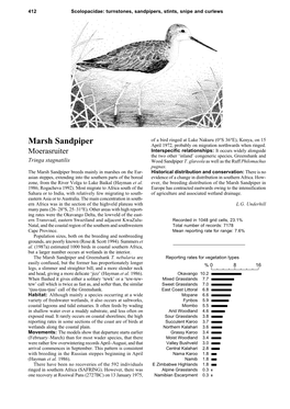 Marsh Sandpiper April 1972, Probably on Migration Northwards When Ringed