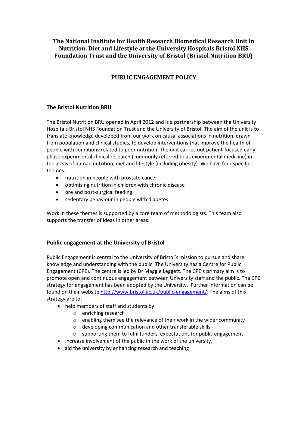 Public Engagement Policy
