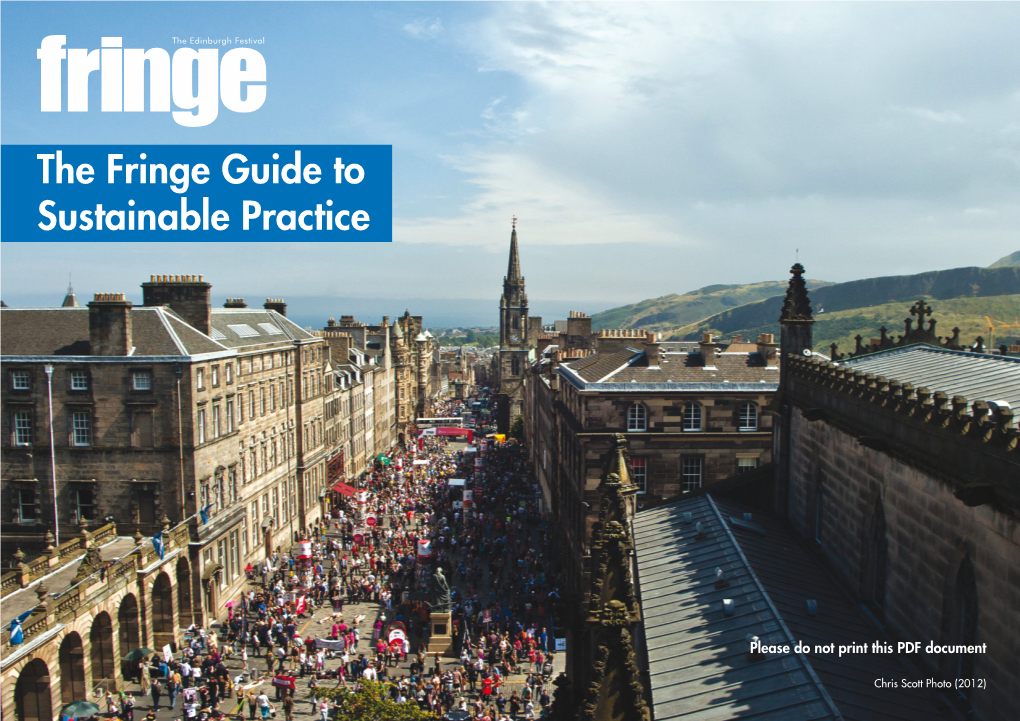 The Fringe Guide to Sustainable Practice