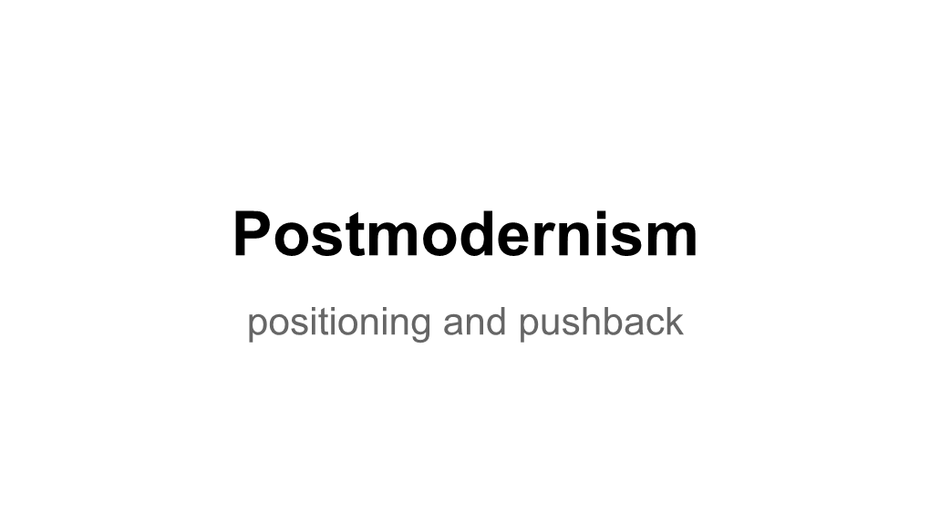 Postmodernism.Pdf