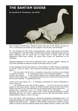 The Bantam Goose