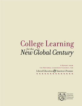 College Learning for the New Global Century