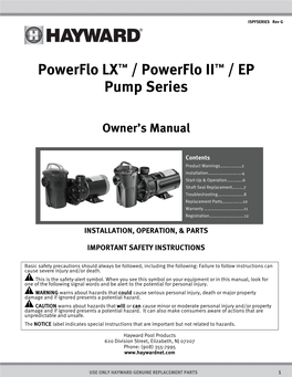 Power-Flo LX Manual
