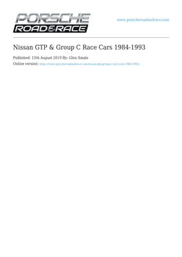 Nissan GTP &#038; Group C Race Cars 1984-1993
