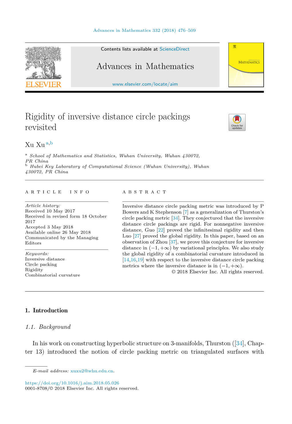 Rigidity of Inversive Distance Circle Packings Revisited