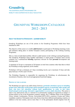 Workshop Reference Number: 2012-1-AT1-GRU13-07580