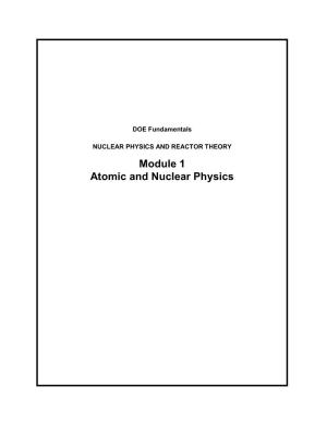Module 1 Atomic and Nuclear Physics