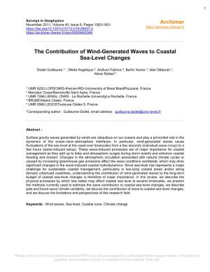 The Contribution of Wind-Generated Waves to Coastal Sea-Level Changes
