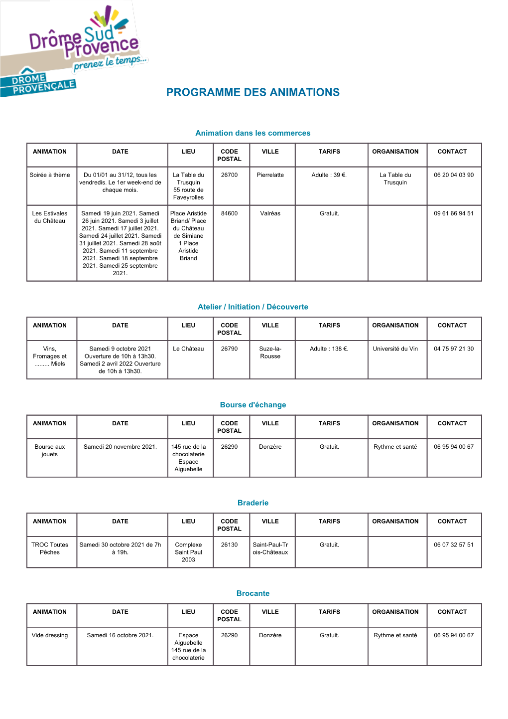 Tout L'agenda