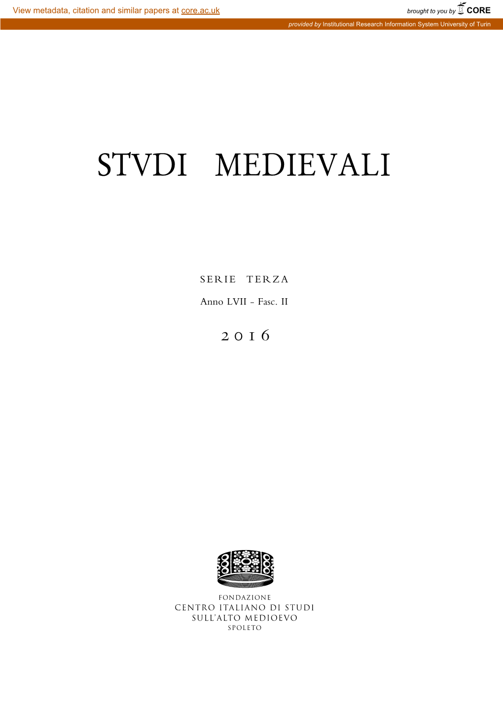 Stvdi Medievali
