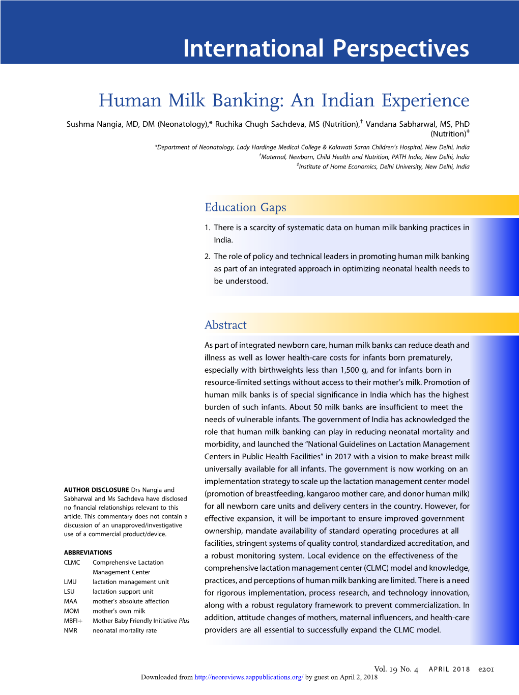 Human Milk Banking: an Indian Experience