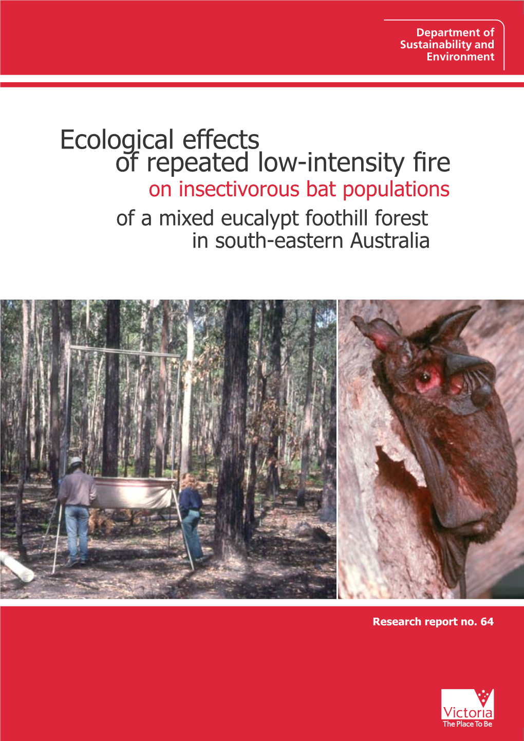 Effects of Repeated Low-Intensity Fire on Insectivorous Bat Populations of a Mixed Eucalypt Foothill Forest in South-Eastern Australia