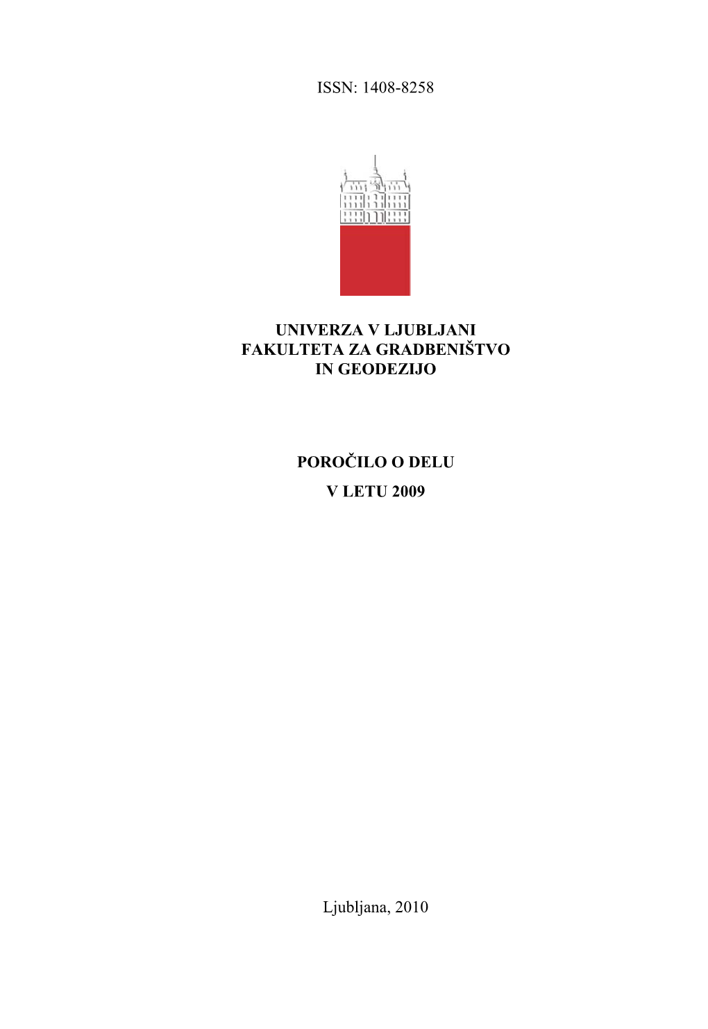 Poročilo O Delu UL FGG 2009