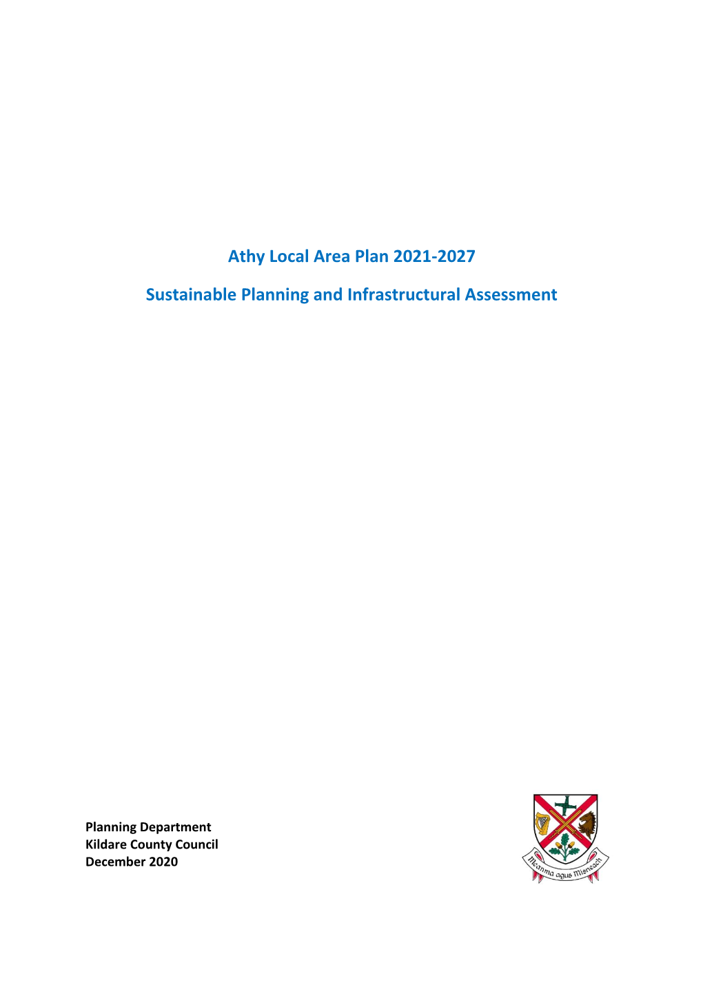 Athy Local Area Plan 2021-2027 Sustainable Planning and Infrastructural Assessment