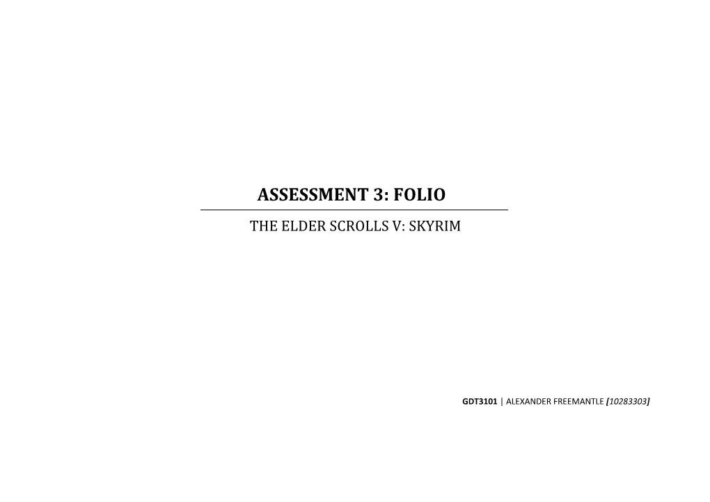 Folio the Elder Scrolls V: Skyrim