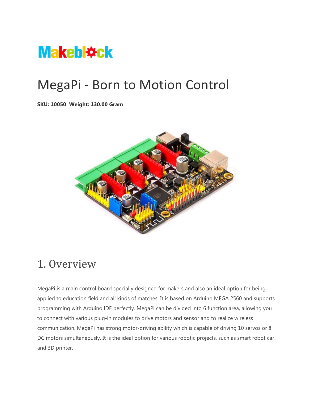 Megapi ‐ Born to Motion Control