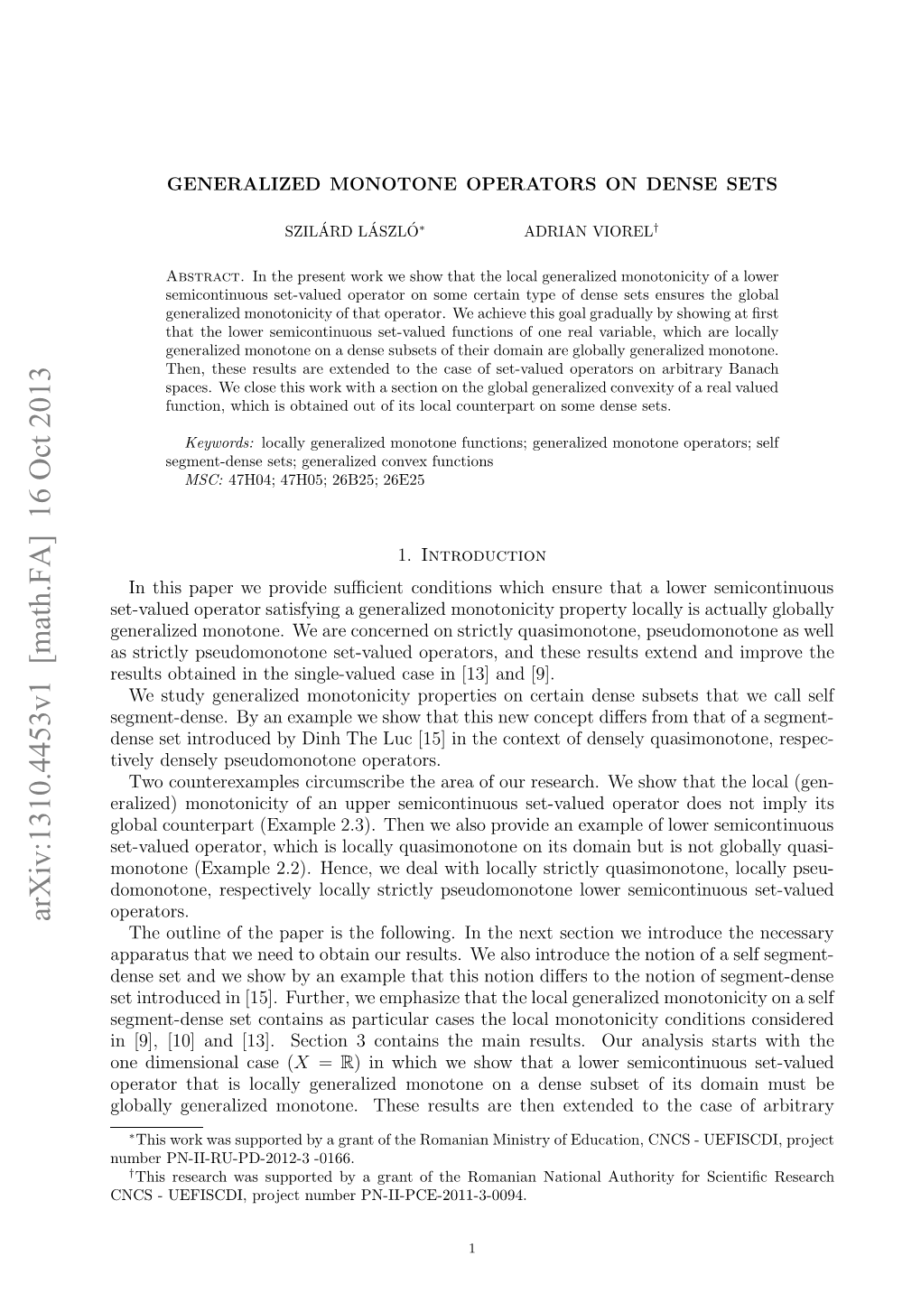 Arxiv:1310.4453V1 [Math.FA] 16 Oct 2013 Eut Bandi H Igevle Aei 1]Ad[9]