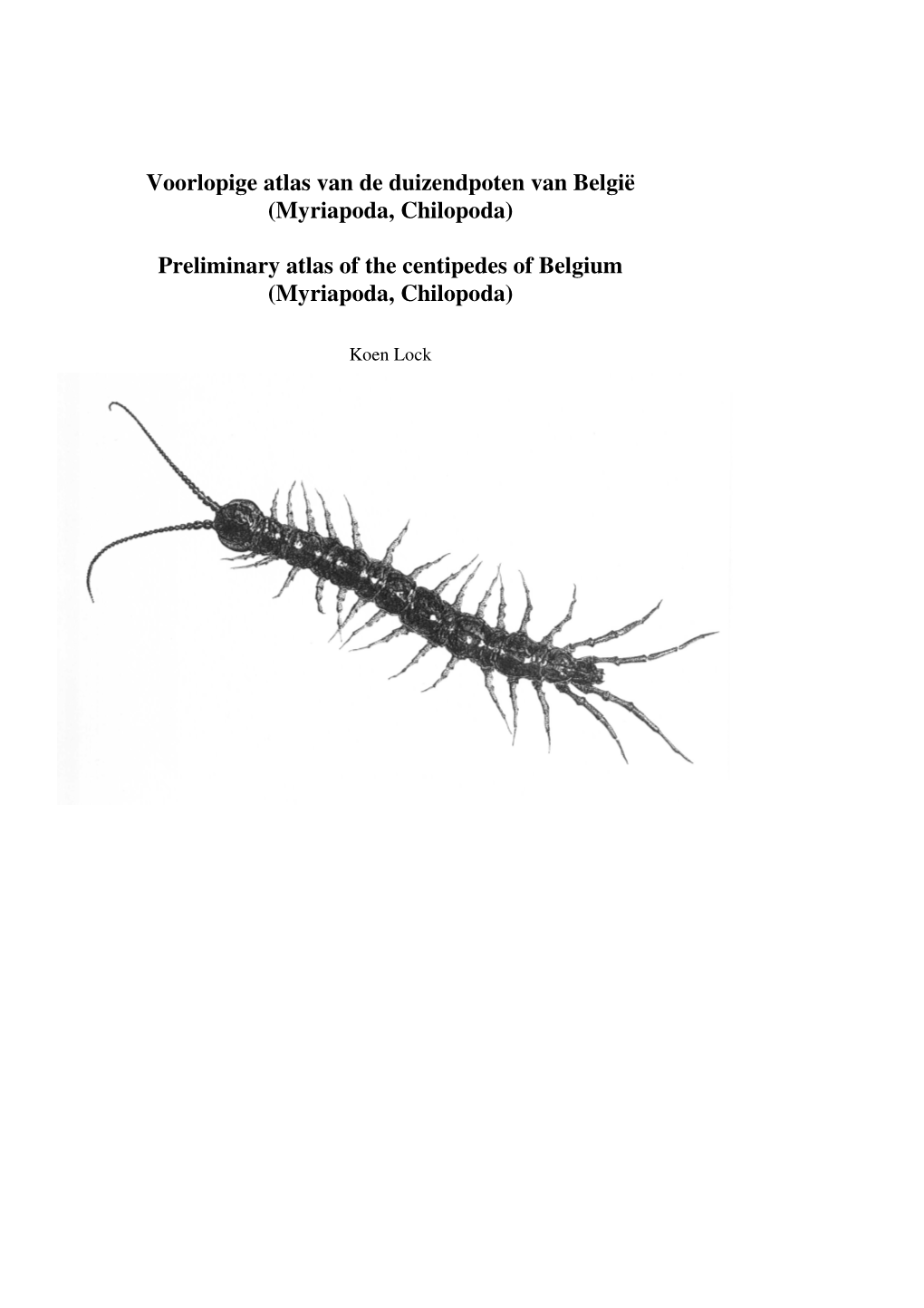 Myriapoda, Chilopoda)