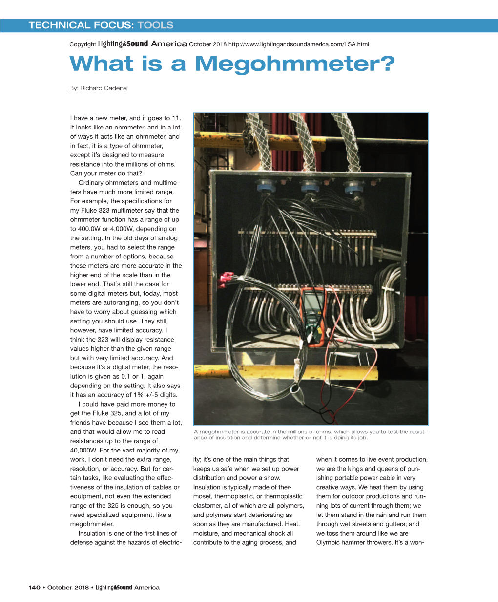 What Is a Megohmmeter?