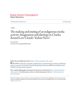 The Making and Muting of an Indigenous Media Activist: Imagination and Ideology in Charles Round Low Cloud’S “Indian News”