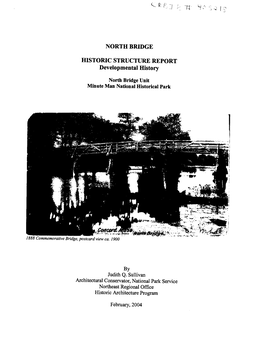 North Bridge Historic Structure Report