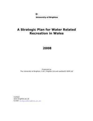 A Strategic Plan for Water-Related Sport and Recreation in Wales