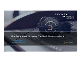 The Music Modernization Act