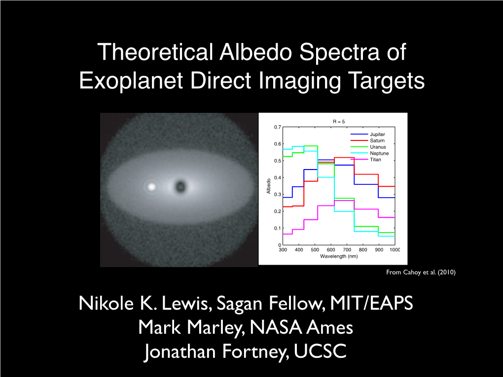 Theoretical Albedo Spectra of Exoplanet Direct Imaging Targets