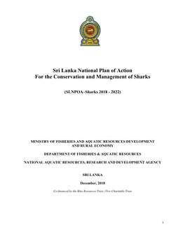 Sri Lanka National Plan of Action for the Conservation and Management of Sharks