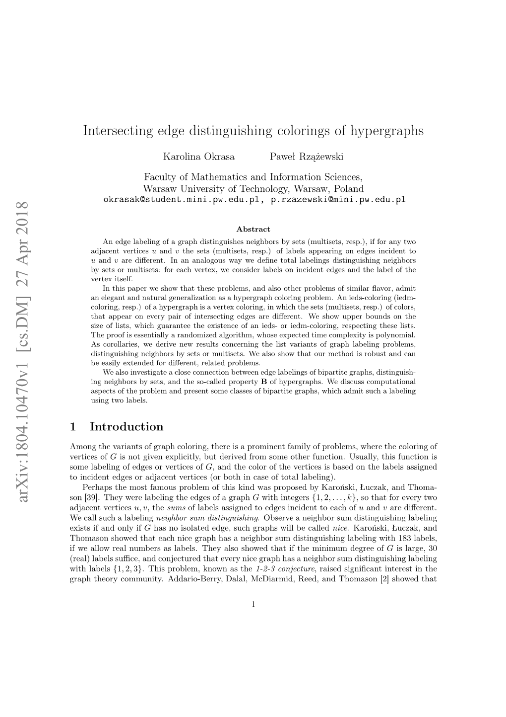 Intersecting Edge Distinguishing Colorings of Hypergraphs