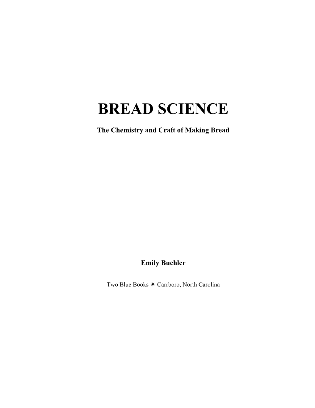 Bread Science