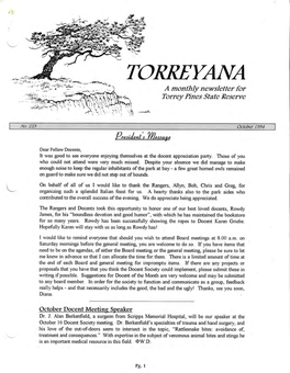 TORREYA|VA a Monthly Newsletter for Torrey Pines State Reserve