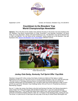 Read the Full Countdown to the Breeders' Cup World
