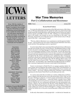 JBN-11 War Time Memories