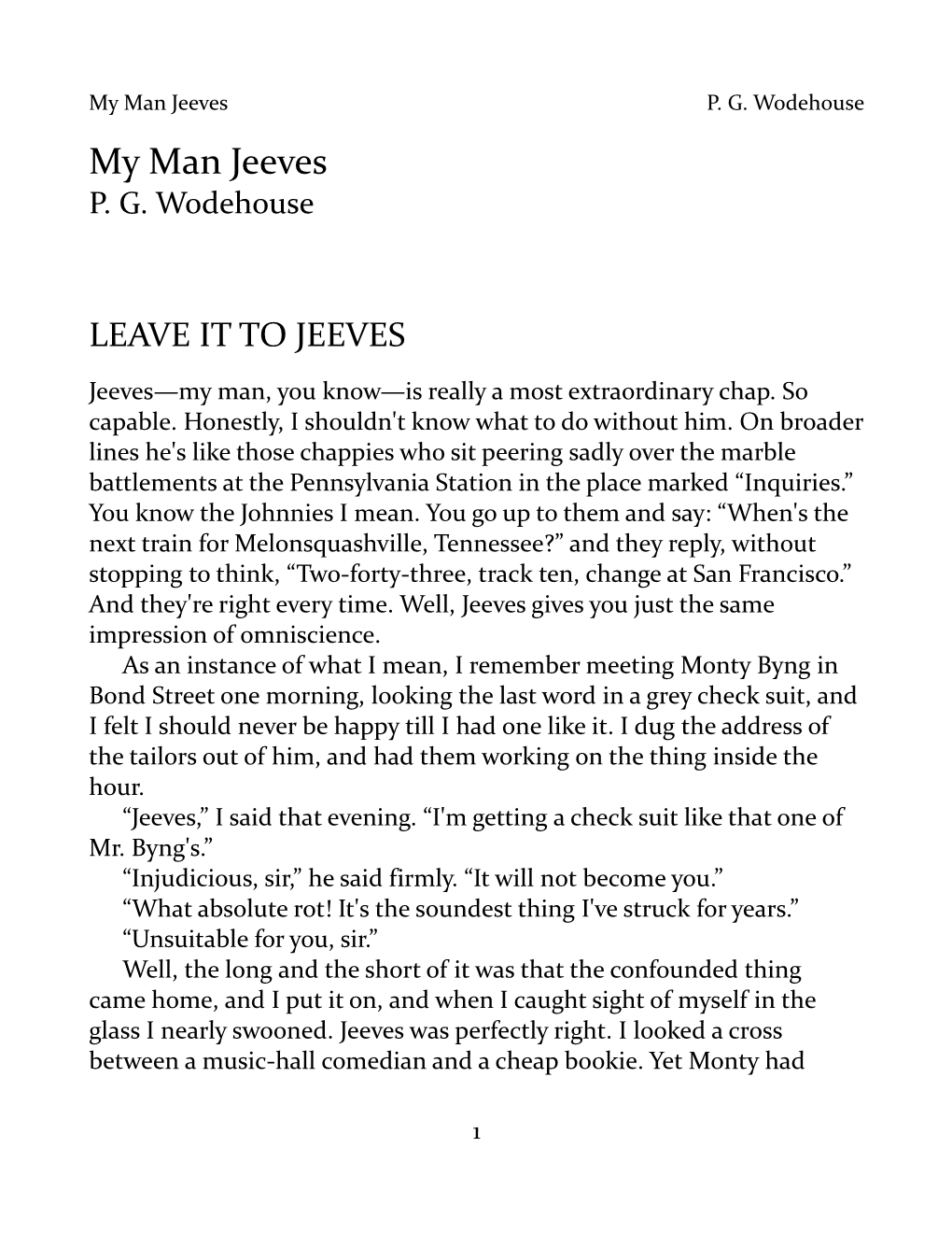 My Man Jeeves P