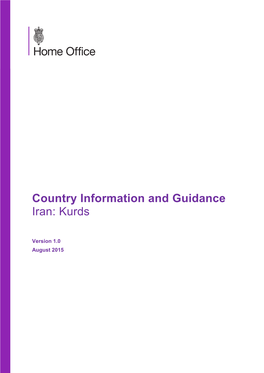 Country Information and Guidance Iran: Kurds