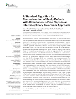 A Standard Algorithm for Reconstruction of Scalp Defects with Simultaneous Free Flaps in an Interdisciplinary Two-Team Approach