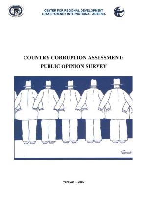 Country Corruption Assessment: Public Opinion Survey