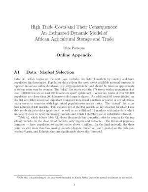 An Estimated Dynamic Model of African Agricultural Storage and Trade