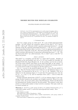 Arxiv:2001.08052V1 [Math.AC] 22 Jan 2020 Uignehrbud Ntemdlrcs Shgl Otiil When Nontrivial