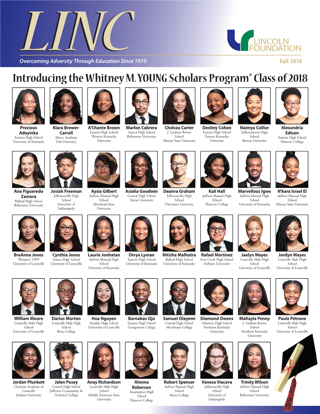 Introducing the Whitney M. YOUNG Scholars Program®Class of 2018