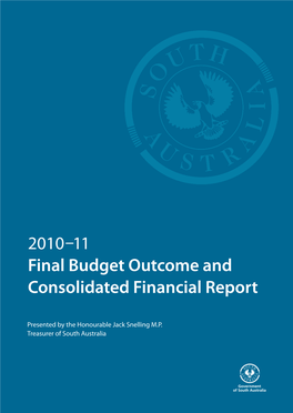 2010–11 Final Budget Outcome and Consolidated Financial Report