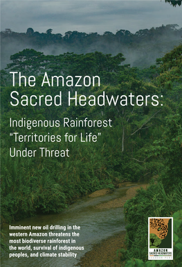 The Amazon Sacred Headwaters: Indigenous Rainforest “Territories for Life” Under Threat