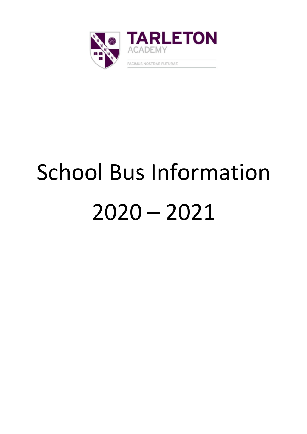 School Bus Information 2020 – 2021