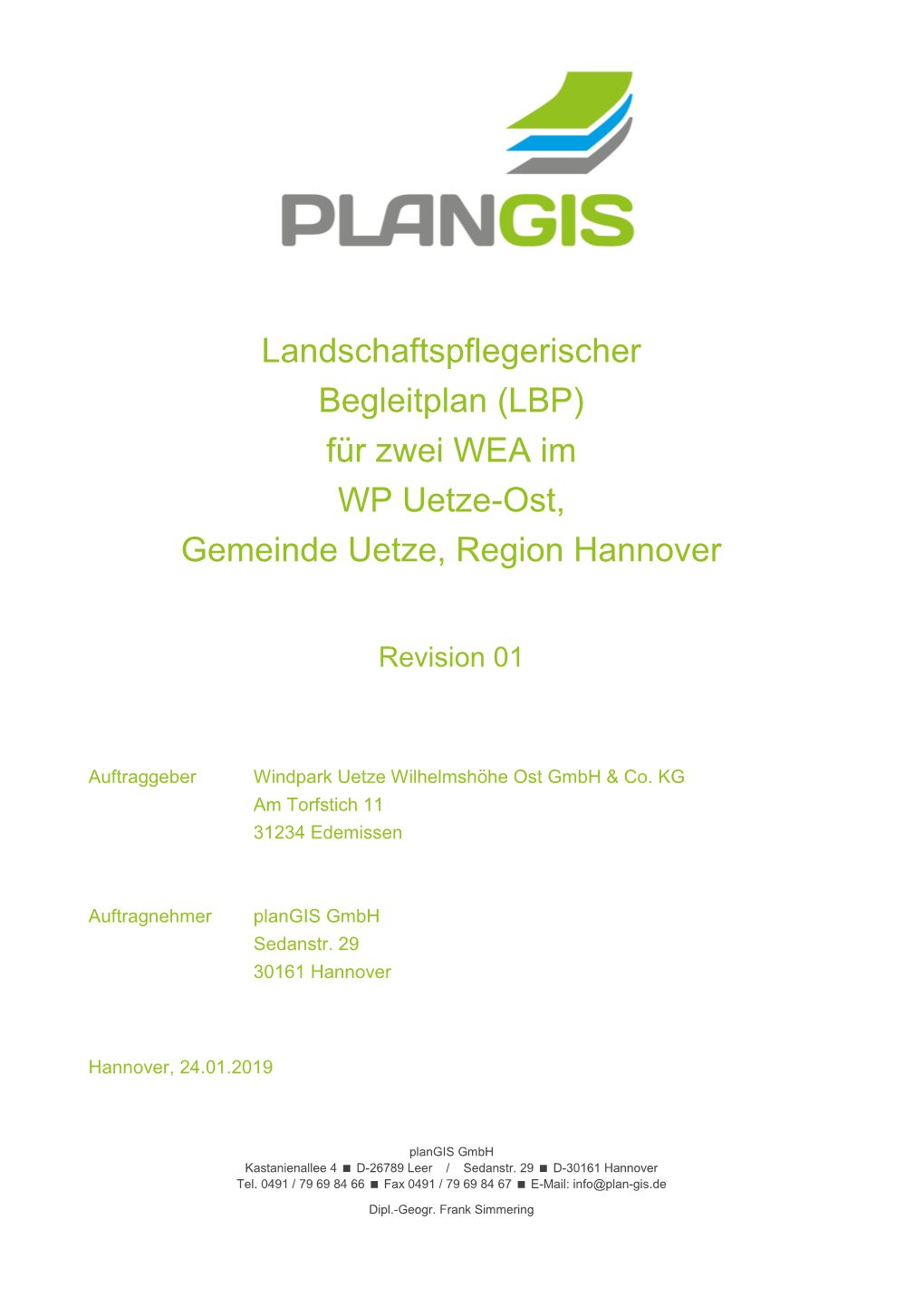 Landschaftspflegerischer Begleitplan WP Uetze-Ost Rev. 01